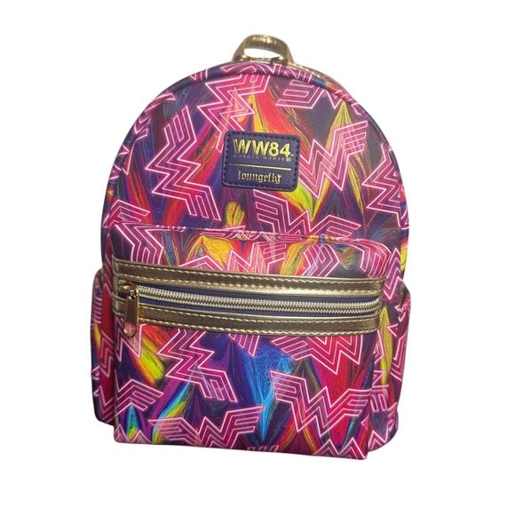 Loungefly WW84 Wonder Women Entertainment Earth Exclusive Mini Backpack NWT